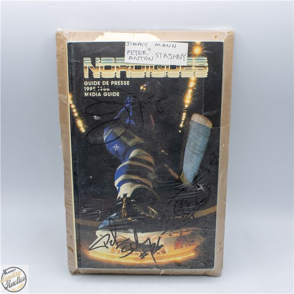 SIGNED 85-86 NORDIQUES JIMMY MANN, PETER/ANTON