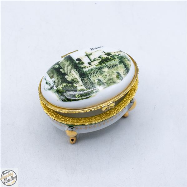 VINTAGE BAKU AZERBARDJAN PORCELAIN TRINKET BOX