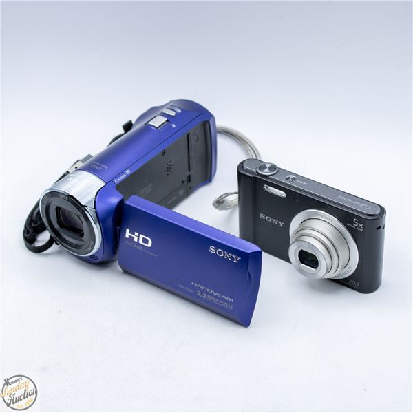 A PAIR OF SONY DIGITAL CAMERAS, 20MP & 8.1 MP