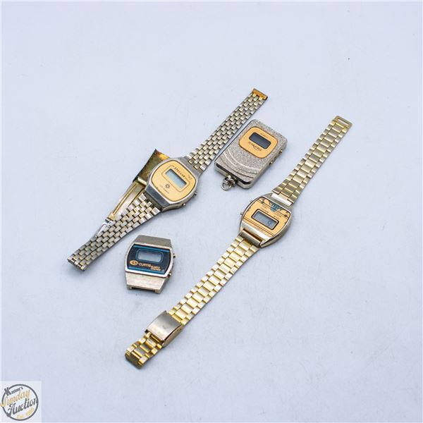 A LOT OF VINTAGE 1970S DIGITAL WATCHES