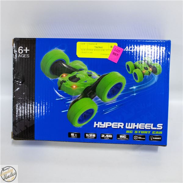 NEW HYPER WHEELS RC STUNT CRAZY CAR