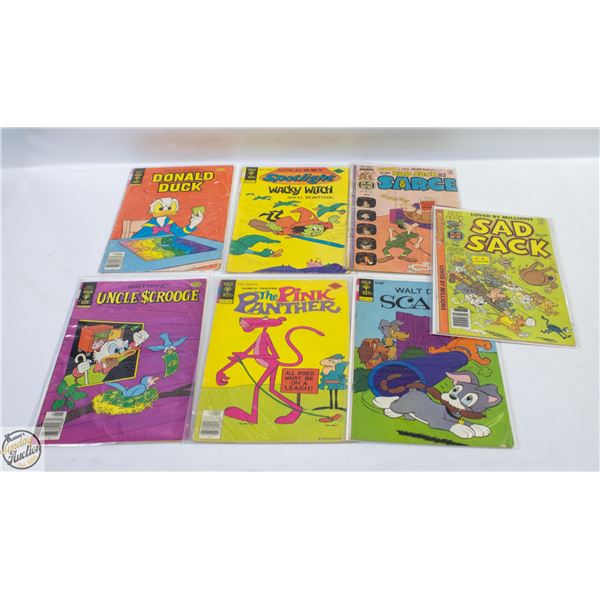 LOT OF 7 VINTAGE 30 & 35 CENT COMIC BOOKS