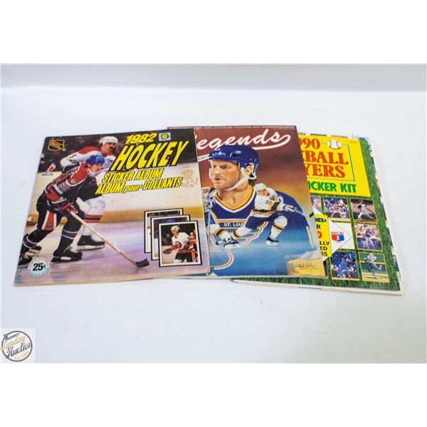 1982 OPC HOCKEY STICKER BOOK ETC