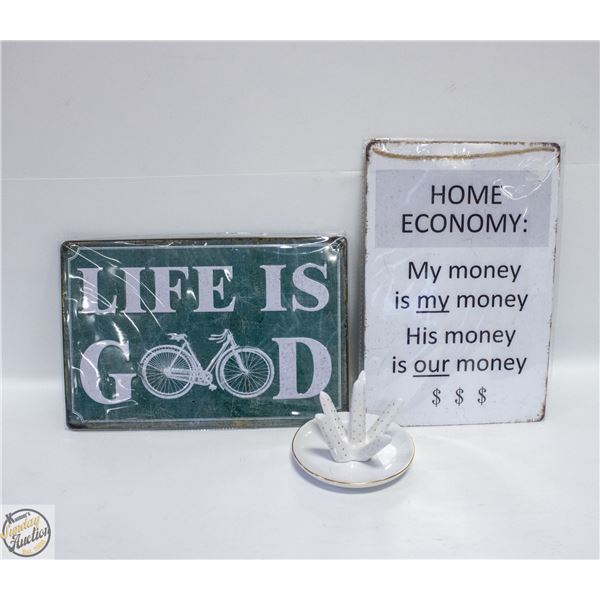 ESTATE RING HOLDER + 2 BRAND NEW METAL