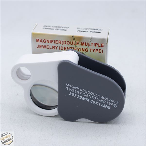 #4036-JEWELLERS DOUBLE MAGNIFIER 30 X 22 MM