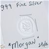 Image 1 : #4029-.999 FINE SILVER TOKEN WITH MORGAN