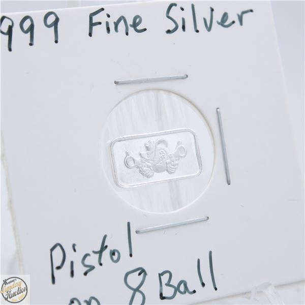 #4026-.999 FINE SILVER BAR WITH PISTOL