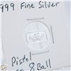 Image 1 : #4026-.999 FINE SILVER BAR WITH PISTOL