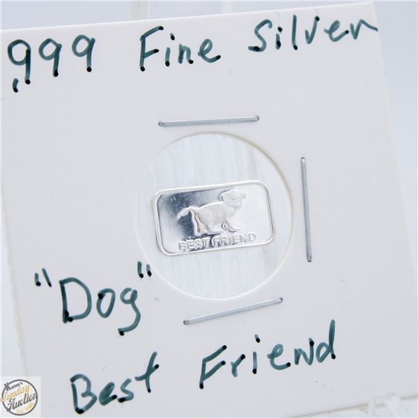 #4025-.999 FINE SILVER BAR WITH “DOGS”