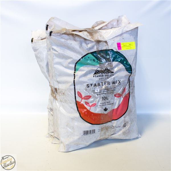 3 BAGS 10 L EACH STARTER MIX SOIL