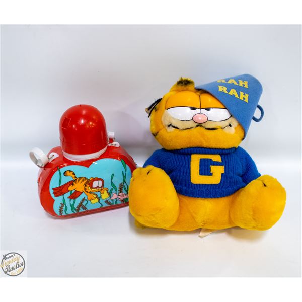 BIN OF GARFIELD COLLECTABLES FROM 70'S