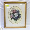 Image 2 : GOLD GILTED FRAMED FLORAL ART PRINT 33"X25"