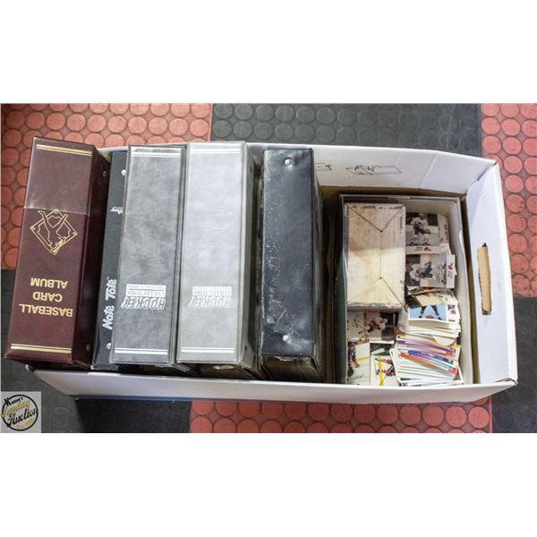 BOX FULL OF ESTATE HOCKEY CARDS ETC