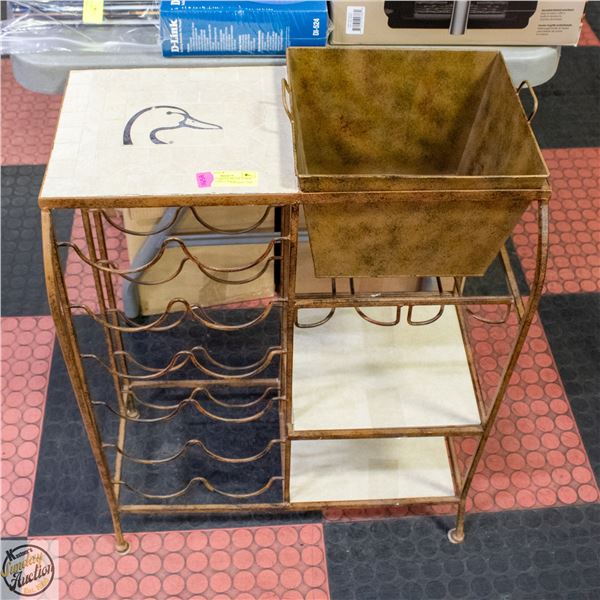 DUCKS UNLIMITED METAL 6 TIER WINE AND SHELF RACK