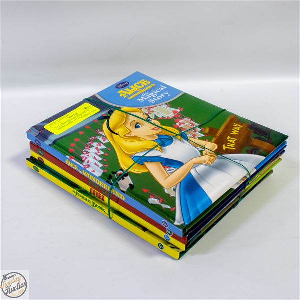 4 CLASSIC DISNEY CHILDRENS BOOKS ALICE,PETER PAN,