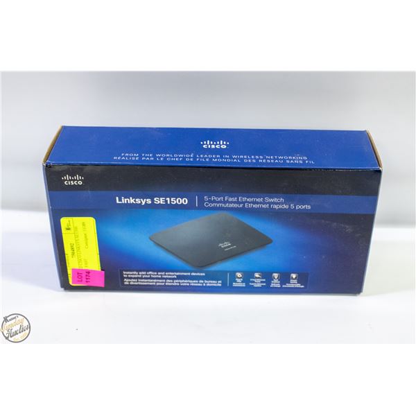 UNUSED CISCO LINKSYS SE1500 5-PORT FAST