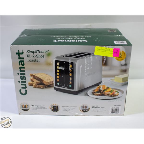 NEW CUISINART SIMPLITOUCH XL 2 SLICE TOASTER