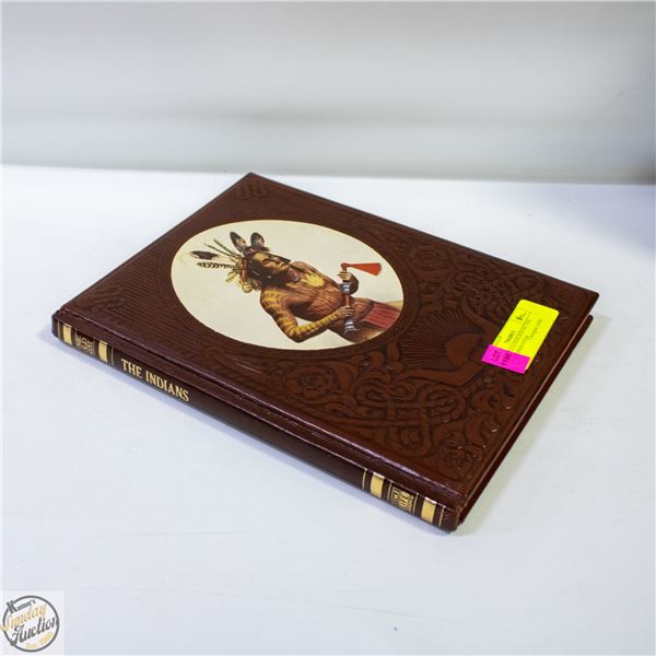 VINTAGE LEATHER BOUND THE INDIANS HARDCOVER