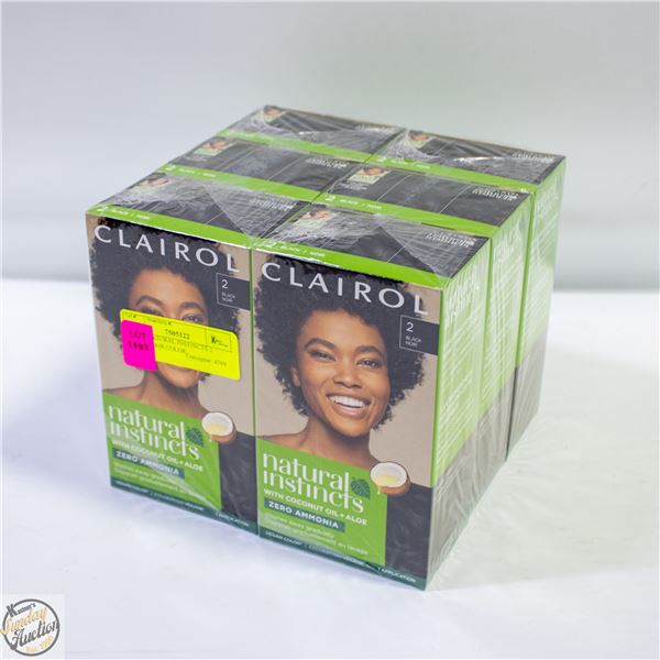 6 NEW NATURAL INSTINCTS 2 BLACK HAIR COLOR