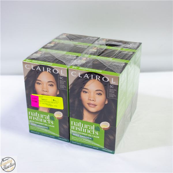 6 NEW CLAIROL NATURAL BEAUTY INSTINCTS 5C MEDBROWN