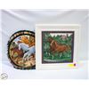 Image 1 : SET OF 2 EQUESTRIAN THEMED WALL CLOCKS
