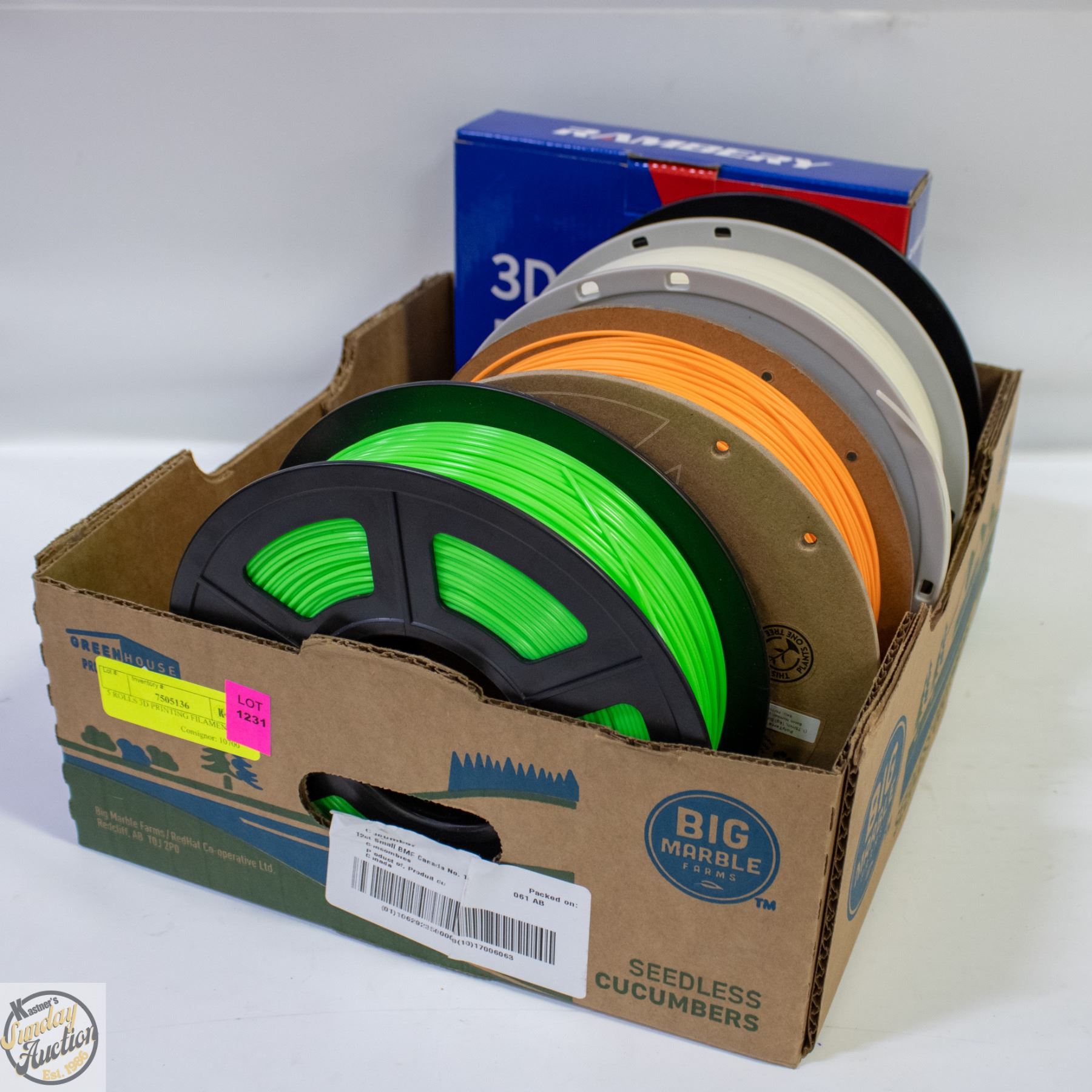 3d Printer Rolds 5 ROLLS 3D PRINTING FILAMENT - Kastner Auctions