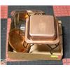 Image 1 : COPPER CHAFFING DISH WITH STAND