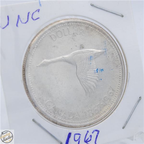 1967 UNCIRCULATED CENTENNIAL SILVER DOLLAR