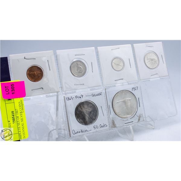 COMPLETE SET OF 1967 CENTENNIAL SILVER COINS