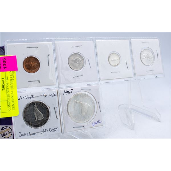 COMPLETE SET OF 1967 CENTENNIAL SILVER COINS