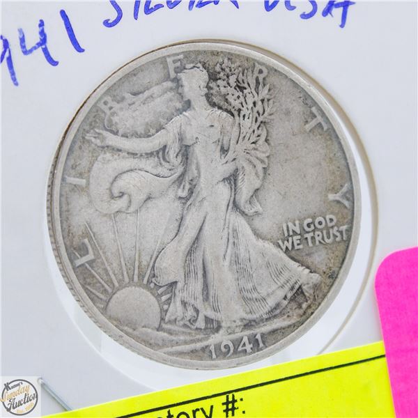 1941 USA HALF SILVER DOLLAR
