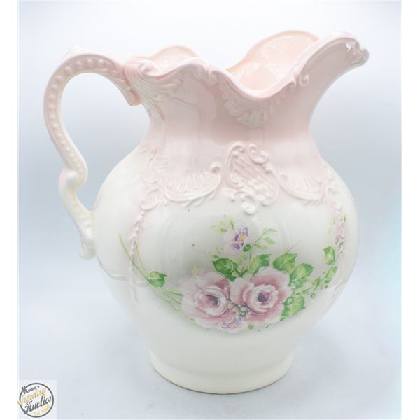 VINTAGE PINK ROSES PITCHER