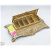 Image 1 : ANTIQUE ART NOUVEAU SOLID BRASS STAMP HOLDER