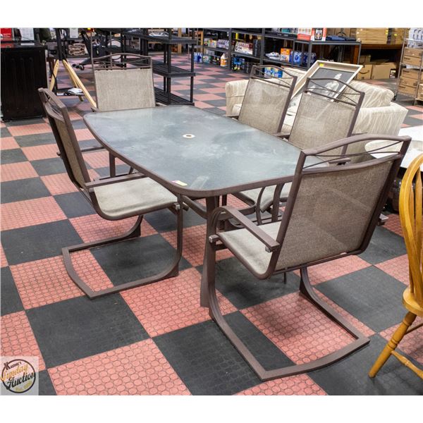 PATIO TABLE WITH 5 CHAIRS