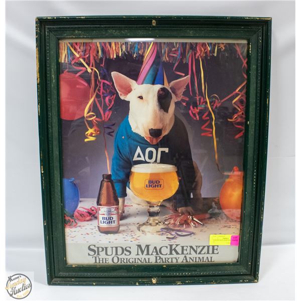 VINTAGE BUD LIGHT SPUDS 19" X 23"