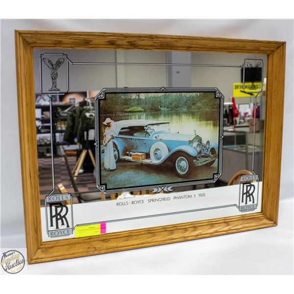 VINTAGE ROLLS ROYCE MIRROR 18" X 24"