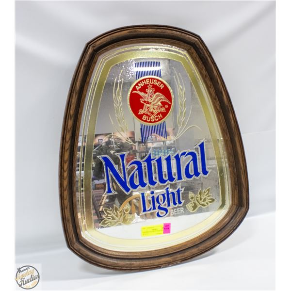 VINTAGE NATURAL LIGHT MIRROR 18" X 21"