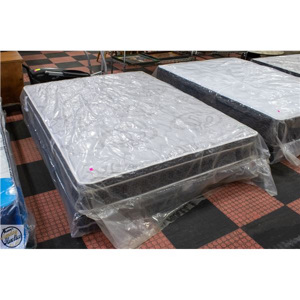 NEW QUEEN SIZE EUROTOP MATTRESS WITH BOXSPRING