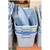 Image 1 : LOT OF 4 RUBBERMAID BINS