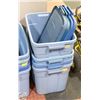 Image 1 : LOT OF 4 RUBBERMAID STORAGE BINS