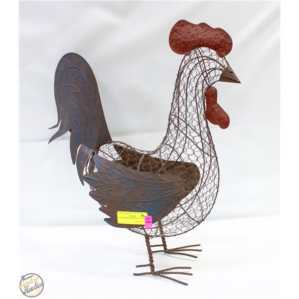 METAL ROOSTER DECOR - 21" HIGH