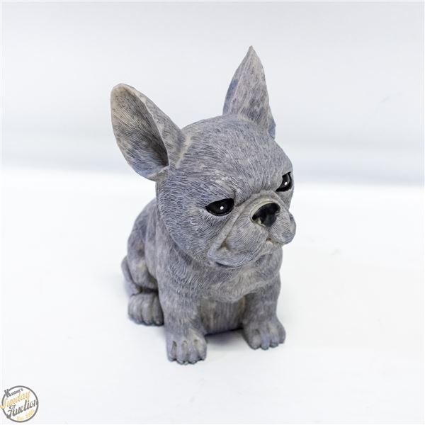 GREY FRENCH BULLDOG SCULPTURE 7" TALL