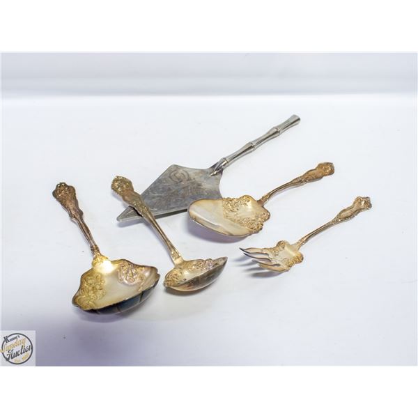 LOT OF ANTIQUE ROGERS SILVER PLATED SERVING