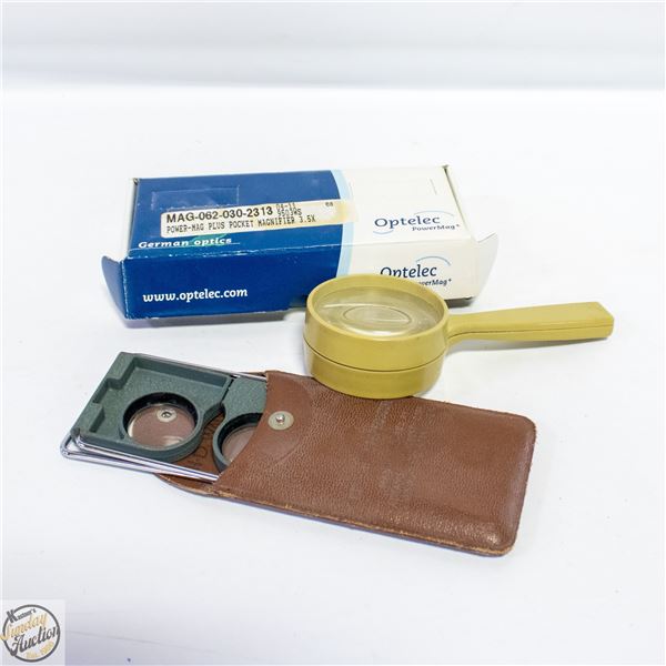 LOT OF MAGNIFYING GLASSES