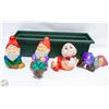 Image 1 : LOT OF 4 VINTAGE MINI LAWN GNOMES