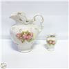 Image 1 : WMW & SONS ENGLISH BONE CHINA PITCHER WITH VASE
