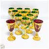 Image 1 : 12 VINTAGE MURANO GLASS SALVADORI TRE FUOCHI 24K