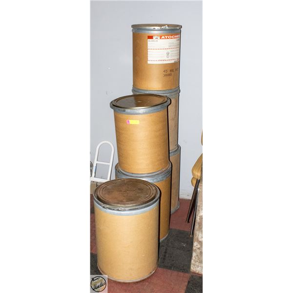 (6) USED DRUM SHIP/STORAGE CANISTERS- ASSORTED
