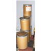 Image 1 : (6) USED DRUM SHIP/STORAGE CANISTERS- ASSORTED