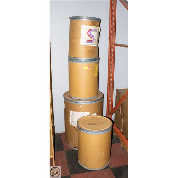 (4) USED DRUM SHIP/STORAGE CANISTERS- ASSORTED